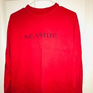 Red Long Sleeve Comfort Colors Tee